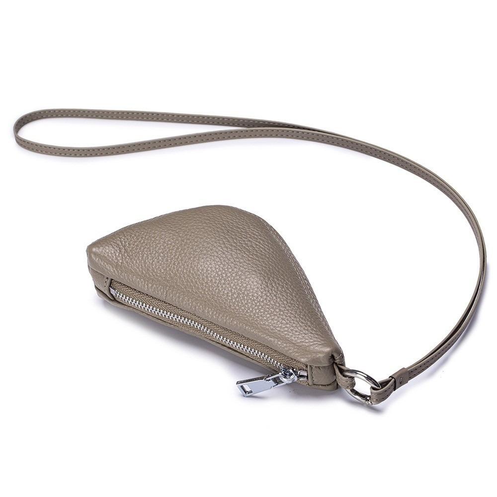 Lipstick Key Storage Lanyard Wallet Genuine Leather Earphone Bag Hanging Neck Coin Purse Travel