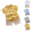 Rochie cu mânecă scurtă cu fustă florală pentru fete, îmbrăcăminte pentru copii, fustă casual pentru copii