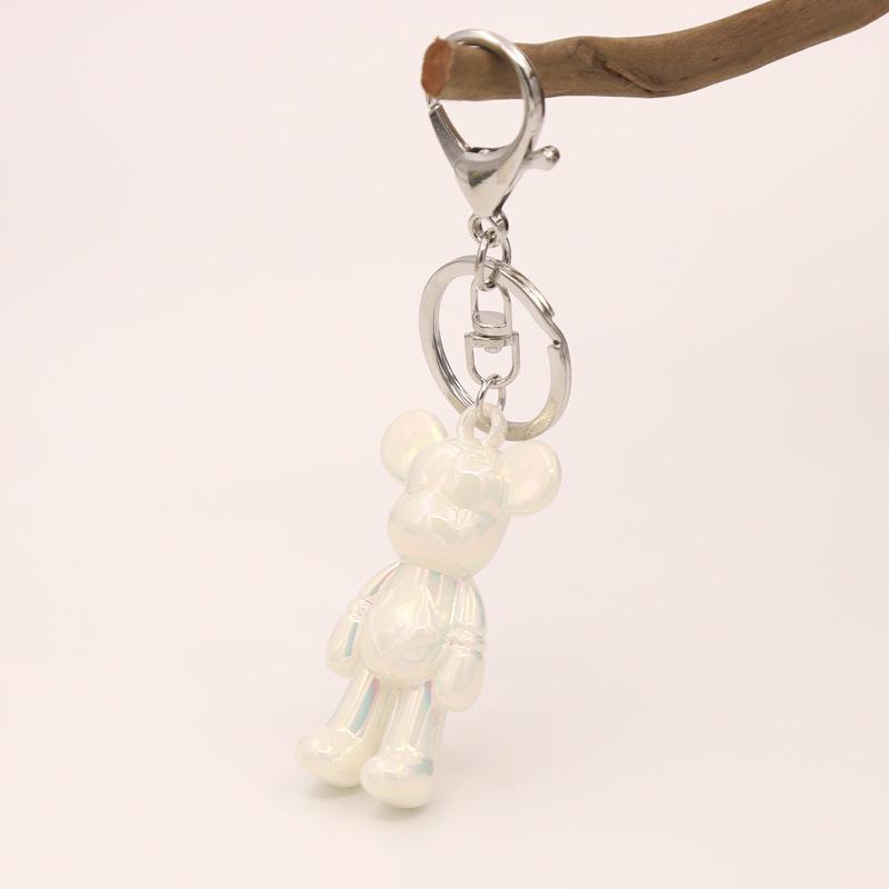 Colorful Cartoon Bear Keychain, Versatile Kids' Gift, Car Key Pendant, Bag Charm Ornament