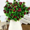 1Pc 6 Branches 18 Heads Artificial Simulation Fruits Flower Home Garden Decoration DIY Art