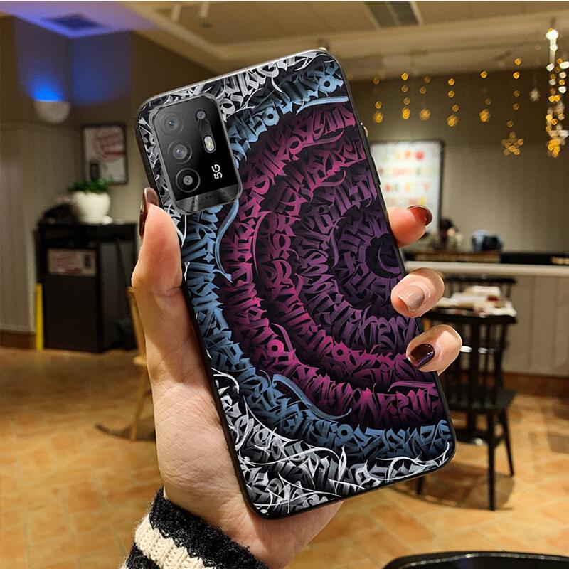 Pokras Lampas Graffiti Art Phone Case for OPPO A54 A74 A94 A53S A9 A5 A15 A16 A91 A96 A76 Reno8 8Pro Reno2 Z