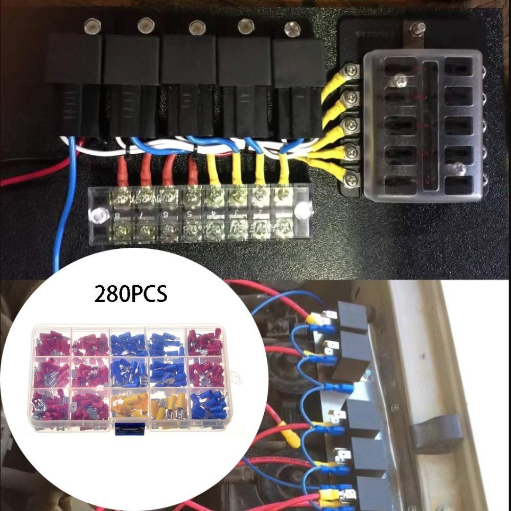 Insulated Insulated Butt Connector Red Blue Yellow Electrical Terminals  Electrical Wiring