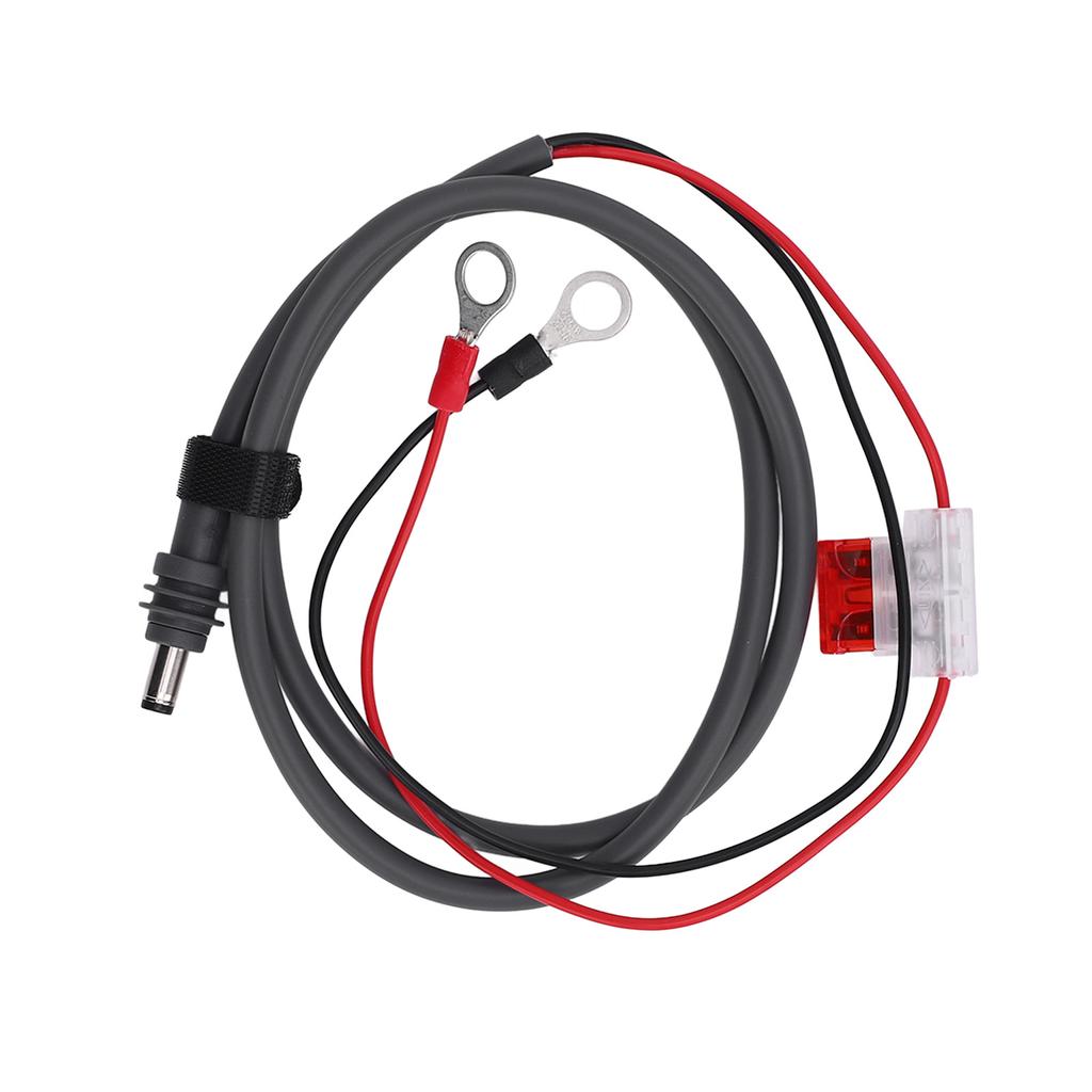 O Ring DC Charging Cable 18AWG Red Black Parallel O Ring DC Power Cable with Fuse for Off Grid RV Boat 2m 6.6ft