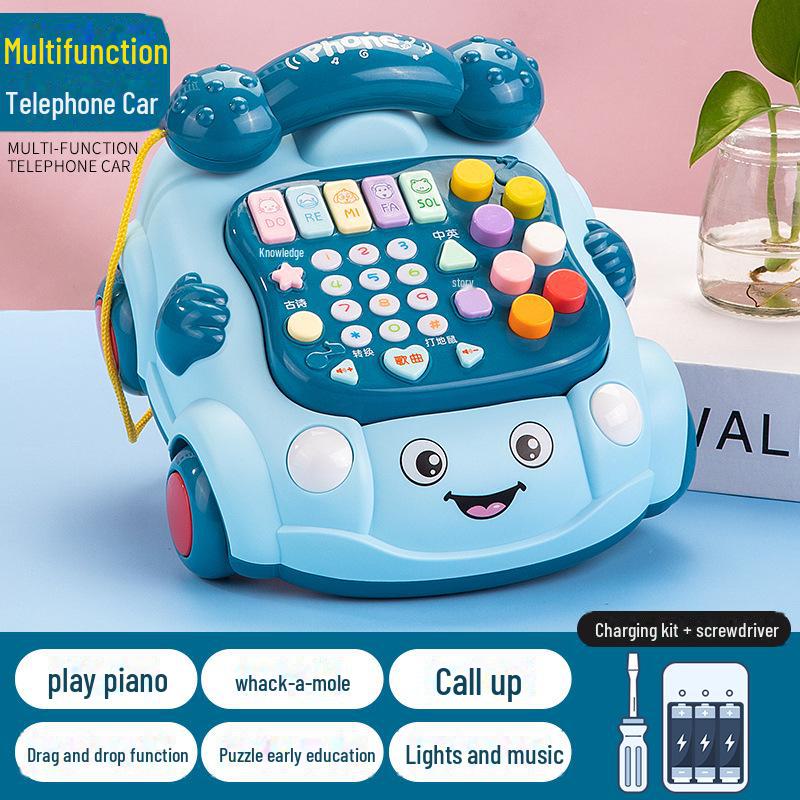 Giocattolo educativo retrò per telefono musicale per bambini da 0 a 3 anni