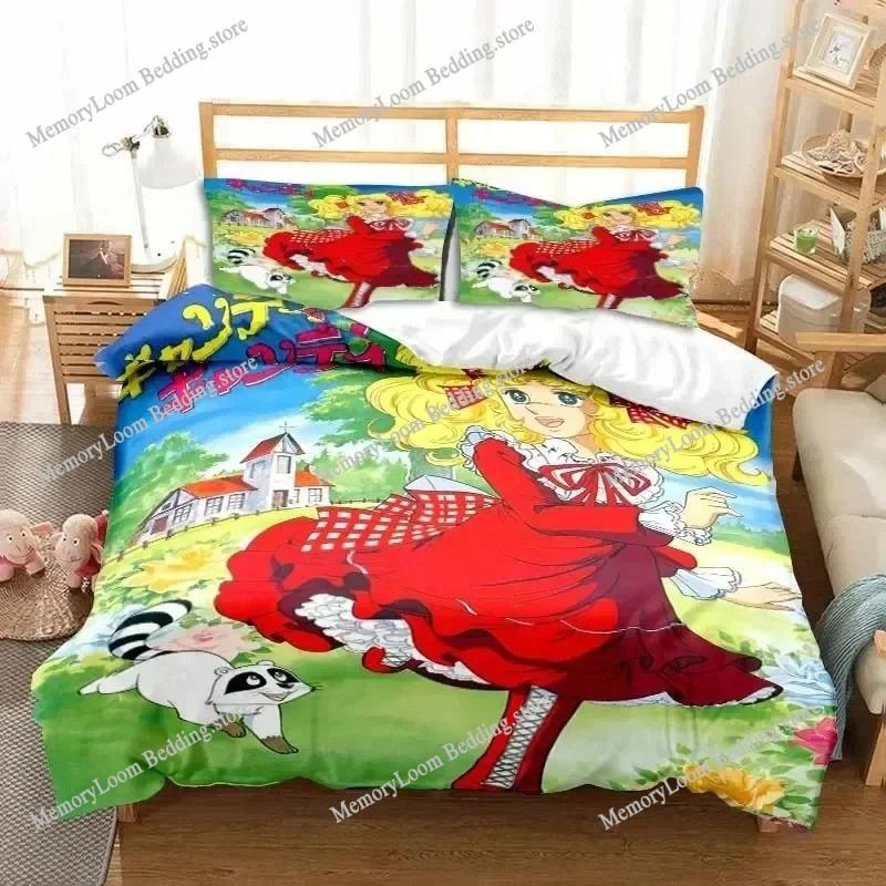 Anime Character Cute Manga Candy Candy Bedding Set Full/Queen/King Size Duvet Cover Pillowcase Kids Adult Soft Home Textile Set