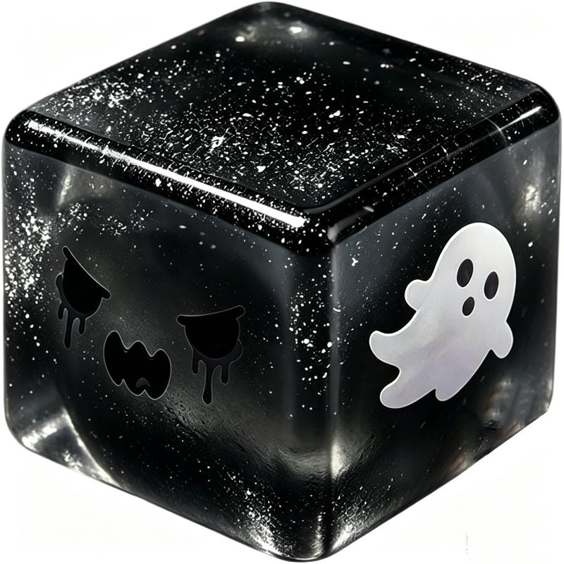 Transparent Glitter Halloween Cube Squeeze Toy Non-toxic Maltose Stress Relief Toy for Halloween Goodie Bag Stuffer