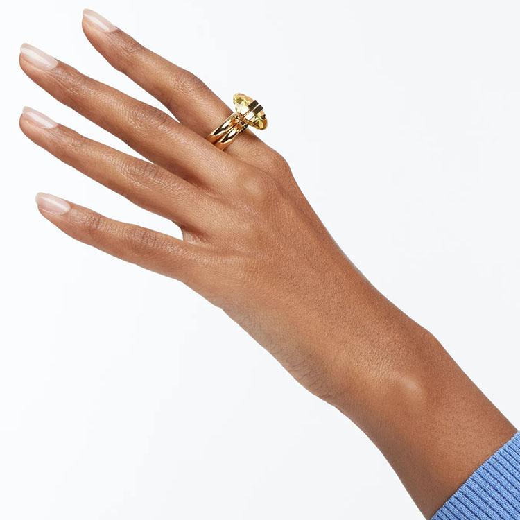 Swarovski Lucent Ring Magnetic Women Rings Yellow 5621074