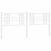 VidaXL White Metal Headboard 200 Cm, Headboard for Double Bed, White Headboard,, Metal Headboard 376411