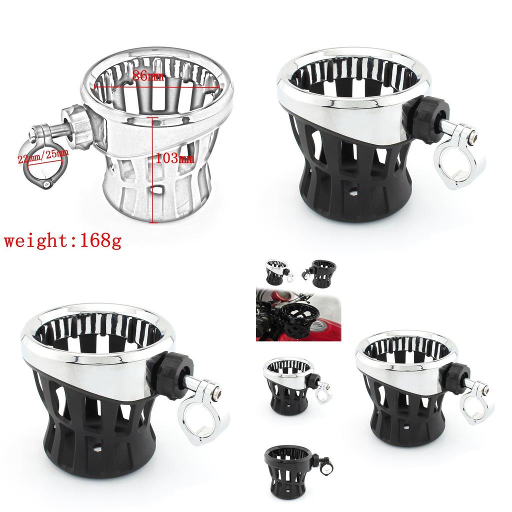 Langlebiger schwarzer Motorrad-Flaschenhalter Kompaktes Design für alle Motorradmodelle