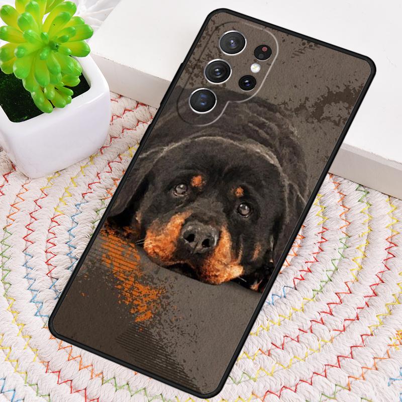 Cute Rottweiler Dog soft Phone Case for Samsung Galaxy note 10 pro S26 Ultra S23 S24 FE S25 S21 S22 PLUS shockproof Cove