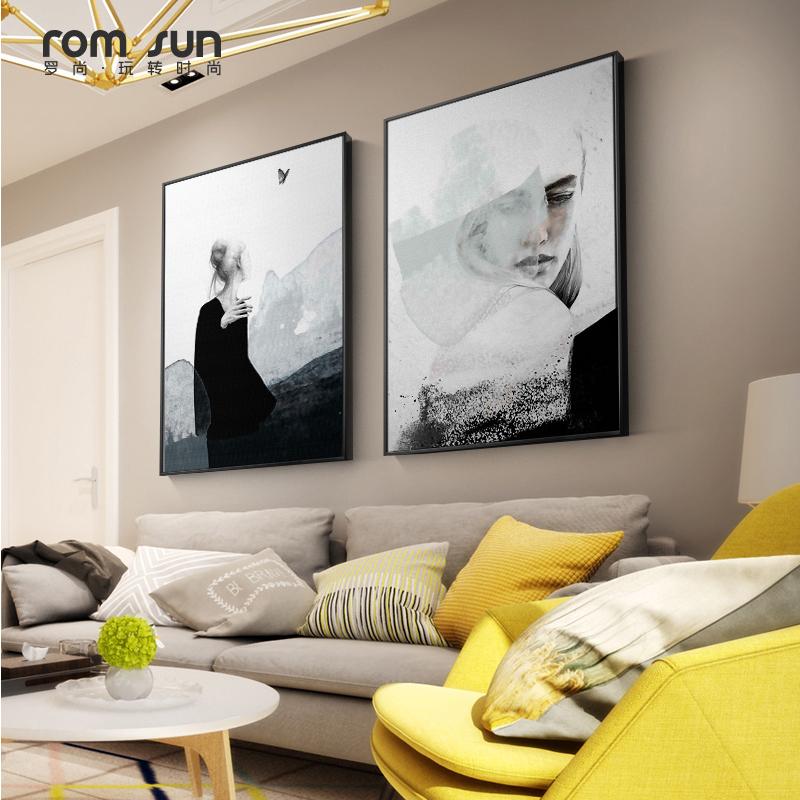 Nowoczesny styl skandynawski abstrakcyjny motyl dziewczyna obraz na płótnie HD artystyczne zdjęcia na ścianę do salonu plakaty i reprodukcje dekoracyjne do domu