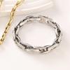 Trendy Men's Titanium Steel Bracelet Cuban Chain Does Not Fade Hip-hop Personalized Stainless Steel Jewelry Simple and Versatile