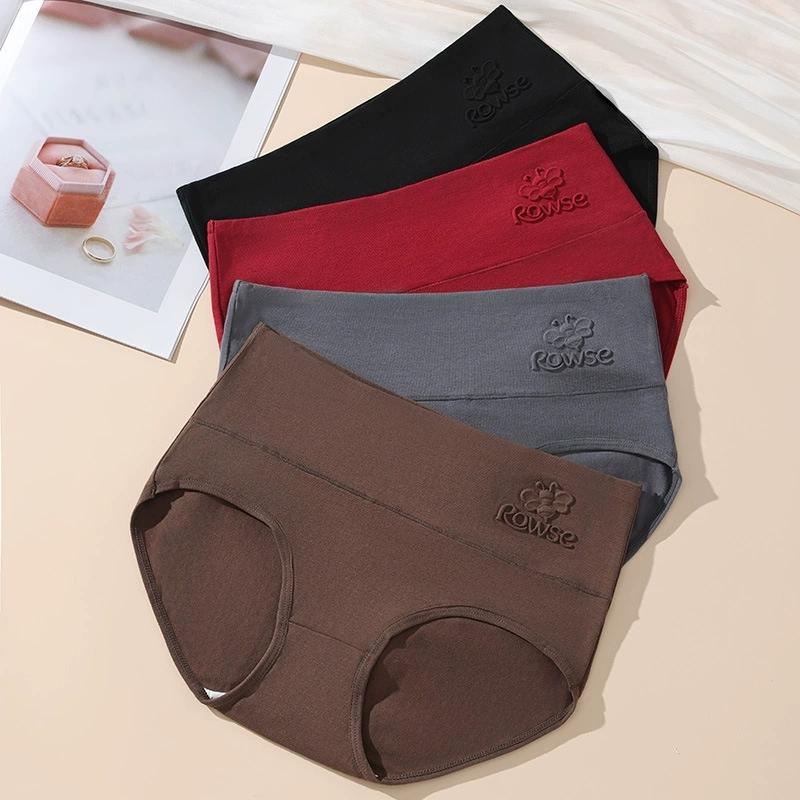 4 Pezzi Mutandine da Donna Vita Alta Biancheria Intima Mutandine Sottili Cotone Traspirante Slip Taglie Forti Mutandine da Ragazza Lingerie Femminile Sexy