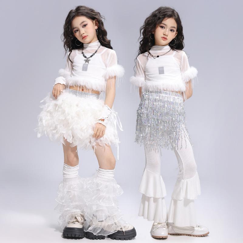 Jazz dance costume girls June 1 children's stage costume catwalk kpop girl group sequins sweet cool dance costume summer