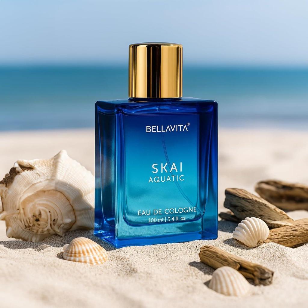 Bella Vita Luxury Skai Aquatic Unisex | Long Lasting | 100ml | Perfume for Man and Woman | Bergamot, Lavender & Patchouli