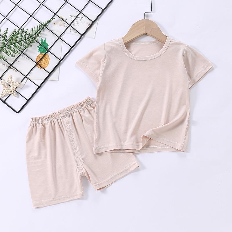 Children's Pajamas Modal Short Sleeved Suit Summer Pajamas Children's Clothing Waist Belly Protection Home Clothes