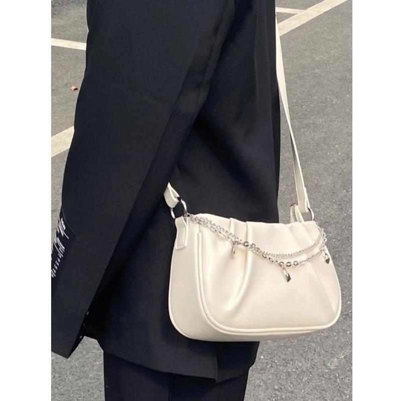 Ins Niche Design Underarm Bag Women Fashion Pleated Cloud Shoulder Bag High-quality Braided Handbag