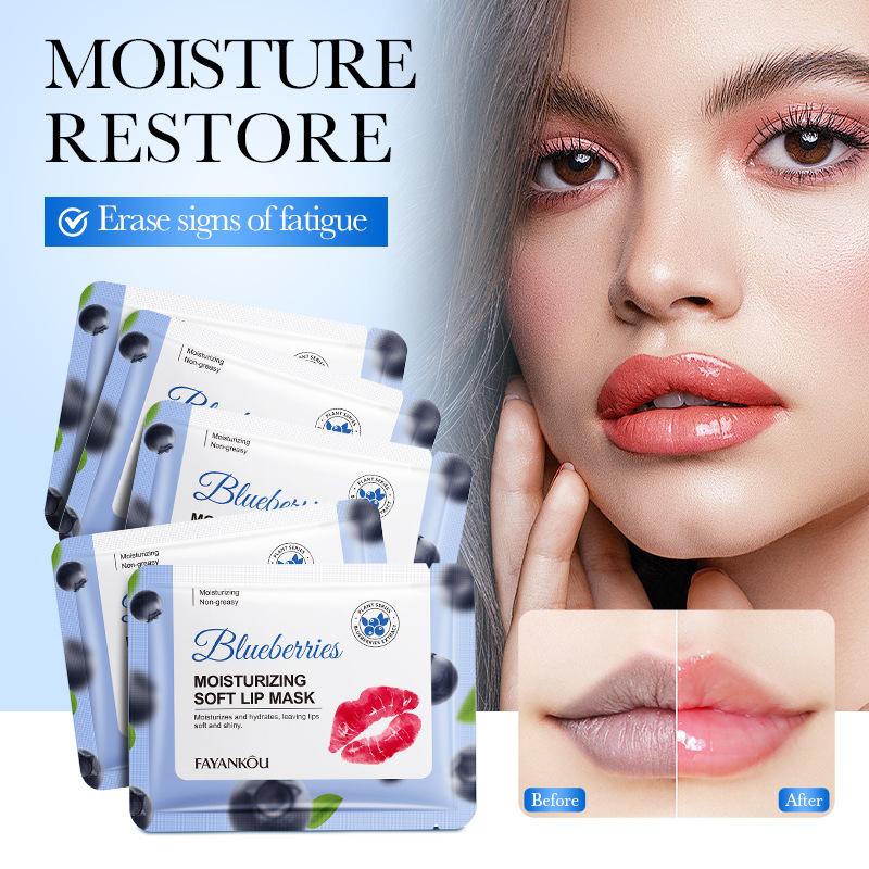 10pcs MOISTURIZING SOFT LIP MASK Hydrating Erase Signs of Fatigue Natural Pink Lips Prevent Drying Brighten Lips Color Smooth Lip Lines