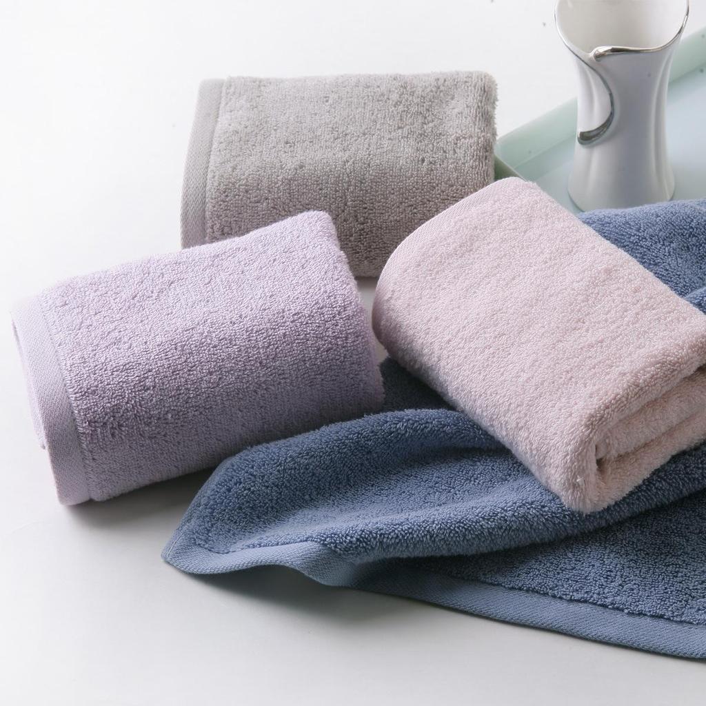 Gold A-Class Thick Pure Cotton Towel - Soft, Solid Color, Water-Absorbent, 100g
