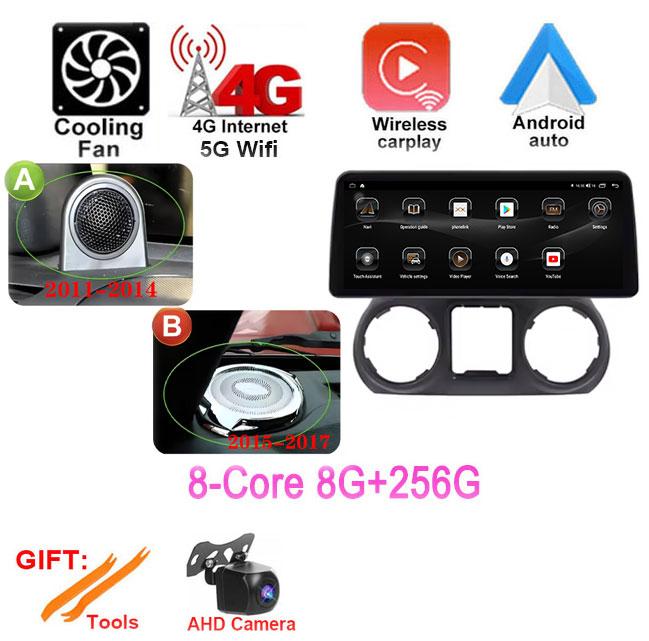 4G+Wifi For Jeep Wrangler 3 JK Android 14 Auto Car Radio Carplay Multimedia GPS Stereo Video Player