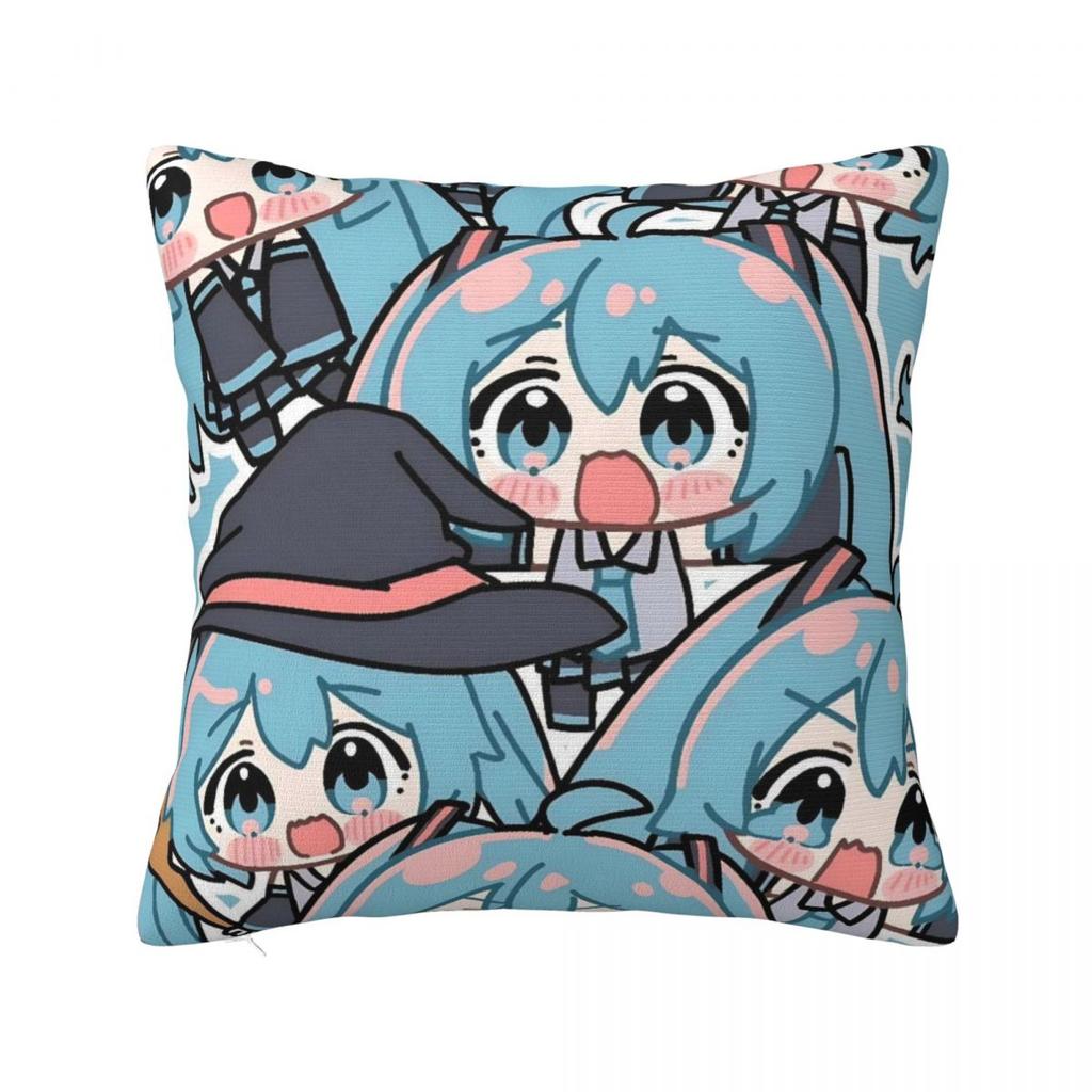 Hatsune Miku Anime Pillowcase Printed Polyester Cushion Cover Decorations Pillow Case Cover Bed Square cm