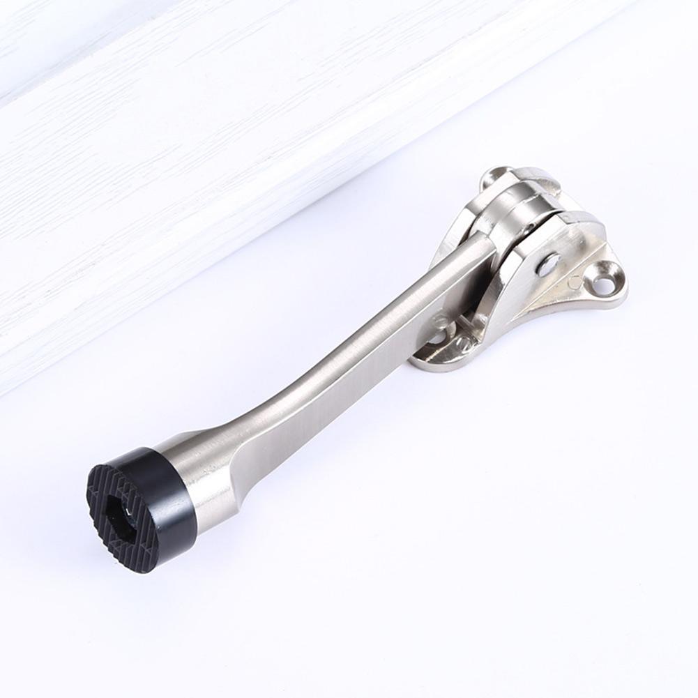 

Red Bronze Door Stopper Zinc Alloy Door Stop Foot Operated Lever Non Slip Rubber Soft Rubber Foot Door Stopper срібний
