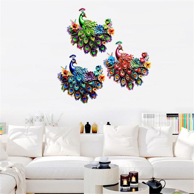 Iron Peacocks Wall Mount Balcony Hanging Decoration Home Decor Art