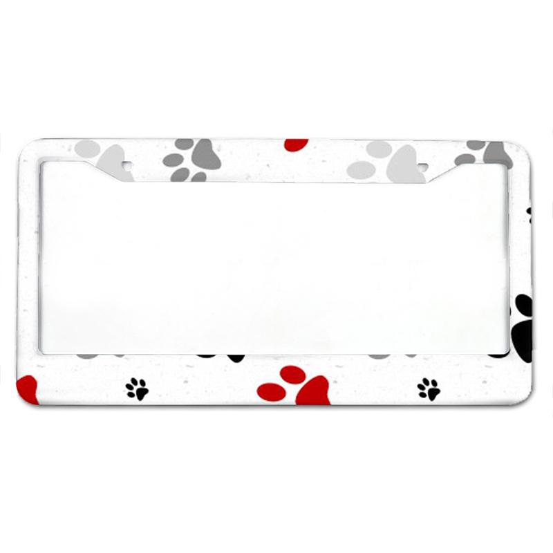 Peach Heart Pattern American Standard Aluminum Alloy Car License Plate Waterproof License Plate Cover Car Decoration License Plate Covers Frames 6