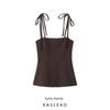 Kaslead New Arrival Women's Clothing Fashion Style Fashion Minimalist Bowknot Decoration Stretch Tops 4661022