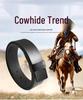 Cowhide Men's Belt - Personalized Barber Stylist Exclusive with Clown Skull Design