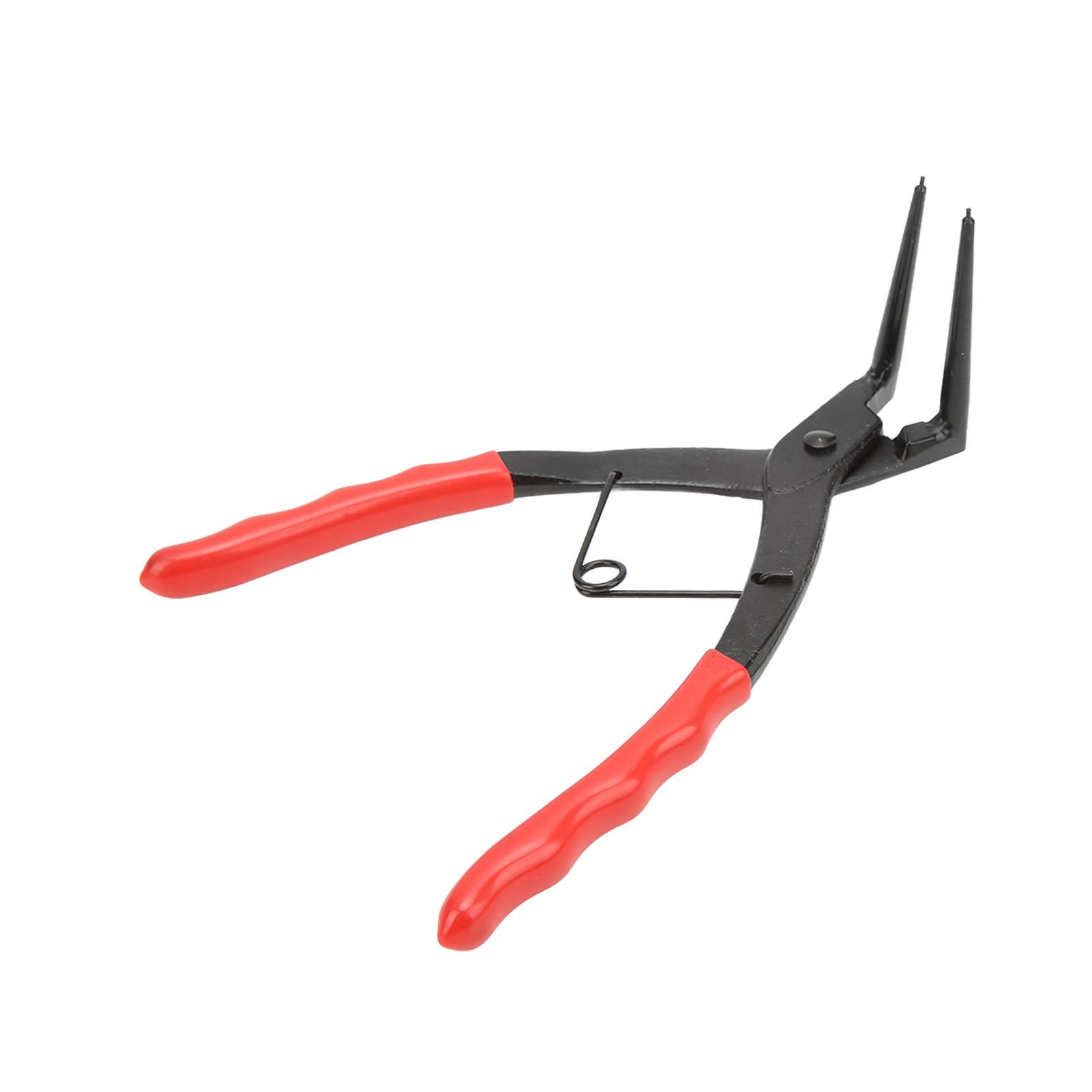 

90 degrees Bent Long Nose Plier Stainless Steel Cylinder Snap Ring Plier Universal for Car Truck Motorcycle