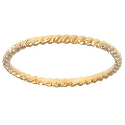 Gold Plated Ring 'Choreography' Golden - 1 Mm