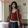 Fashion Long Sleeve T Shirt With Color Block Design For Casual Wear