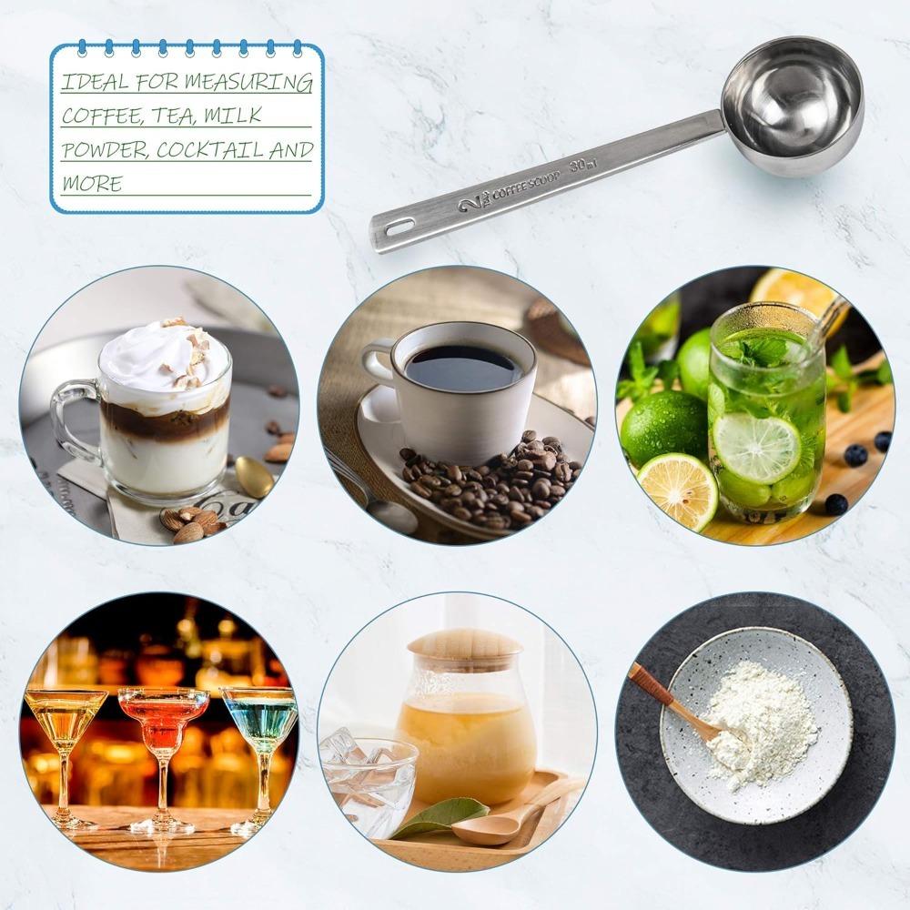 Coffee Scoop Stainless Steel Measuring Spoon Tablespoon Coffee Spoons for Coffee Milk Fruit Powder Kitchen Utensils