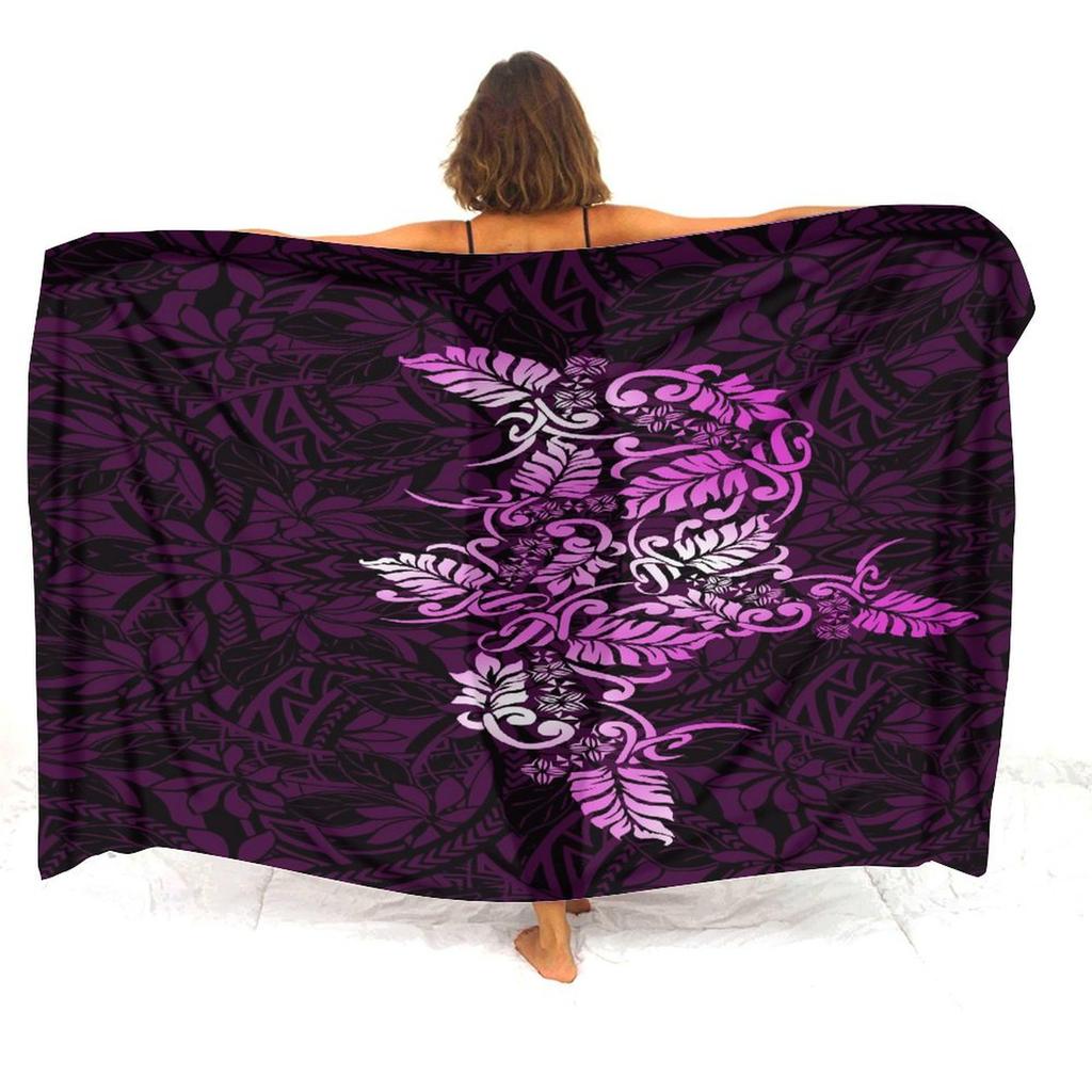 Resort Seaside Tourism Tribal Ethnic Style Women'S Sarong Polynesian Print Custom Seaside Beach Dress