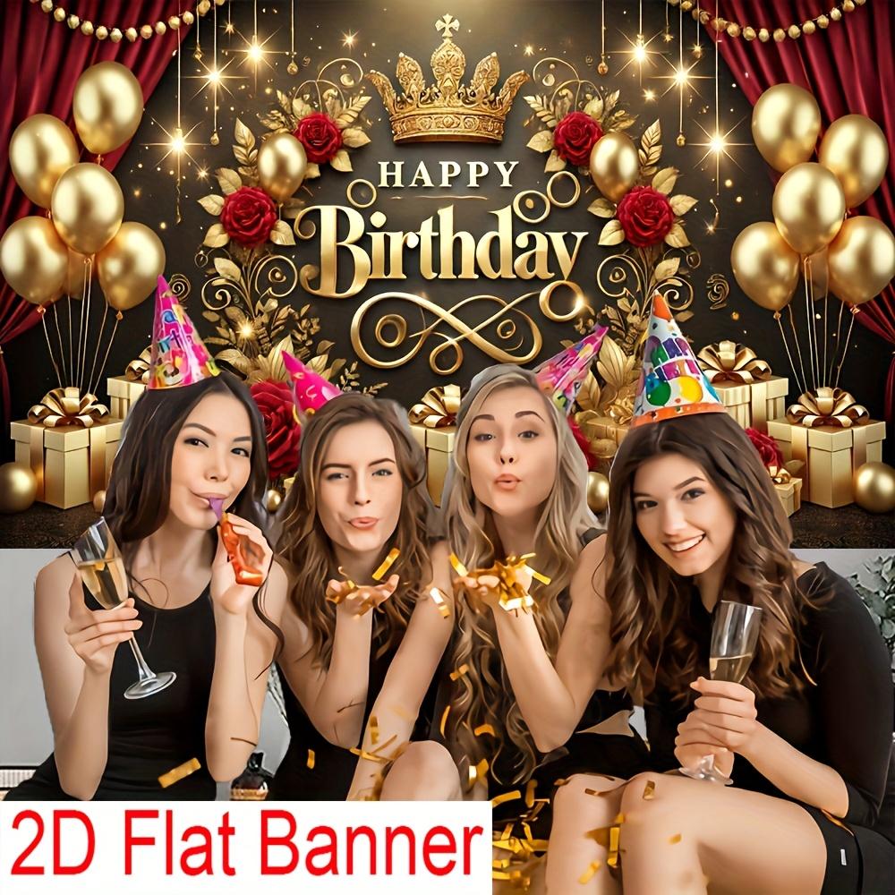 1Pcs Golden Rose Balloons Gift Boxes Decoration Background Birthday Backdrop Decorations For Photo Studio Photo Booth Party
