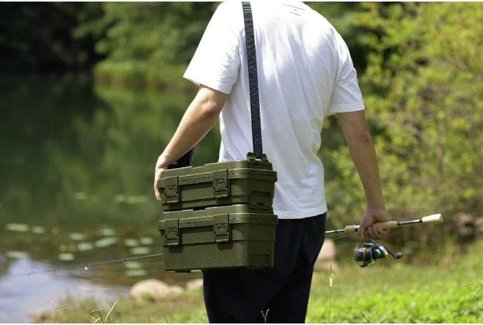 RISU Úložný box Kufr Náklad Náklad Náklad Náklad Přibl. 6L Black Made in Japan S-6 Box na nářadí Venkovní skladování Camping Vodotěsný GHON188