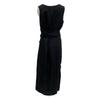 Ron Herman Black Back V-Slit Linen Belt Dress dress S blackUsed