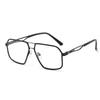 New Fashionable Double-barrel Eyeglass Frame - Luxurious Lightweight Metal Frame - Anti-blue Light Eyeglass Frame6001