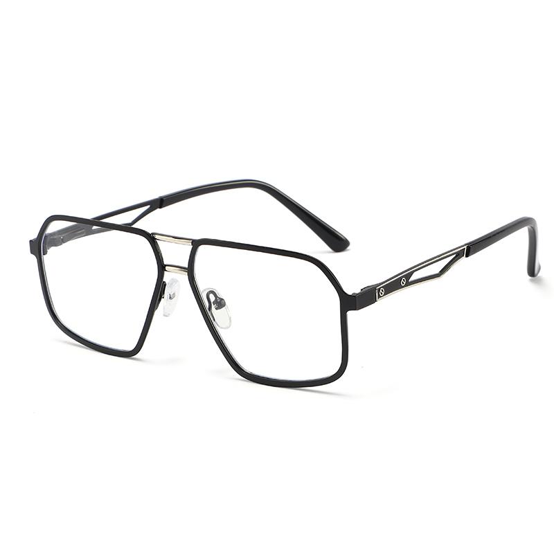 New Fashionable Double-barrel Eyeglass Frame - Luxurious Lightweight Metal Frame - Anti-blue Light Eyeglass Frame6001