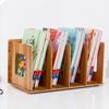 5 Fächer Bücherregal Holz Tisch Desktop Regal ple Stil Informationsbücherregal Ständer Büroorganisation