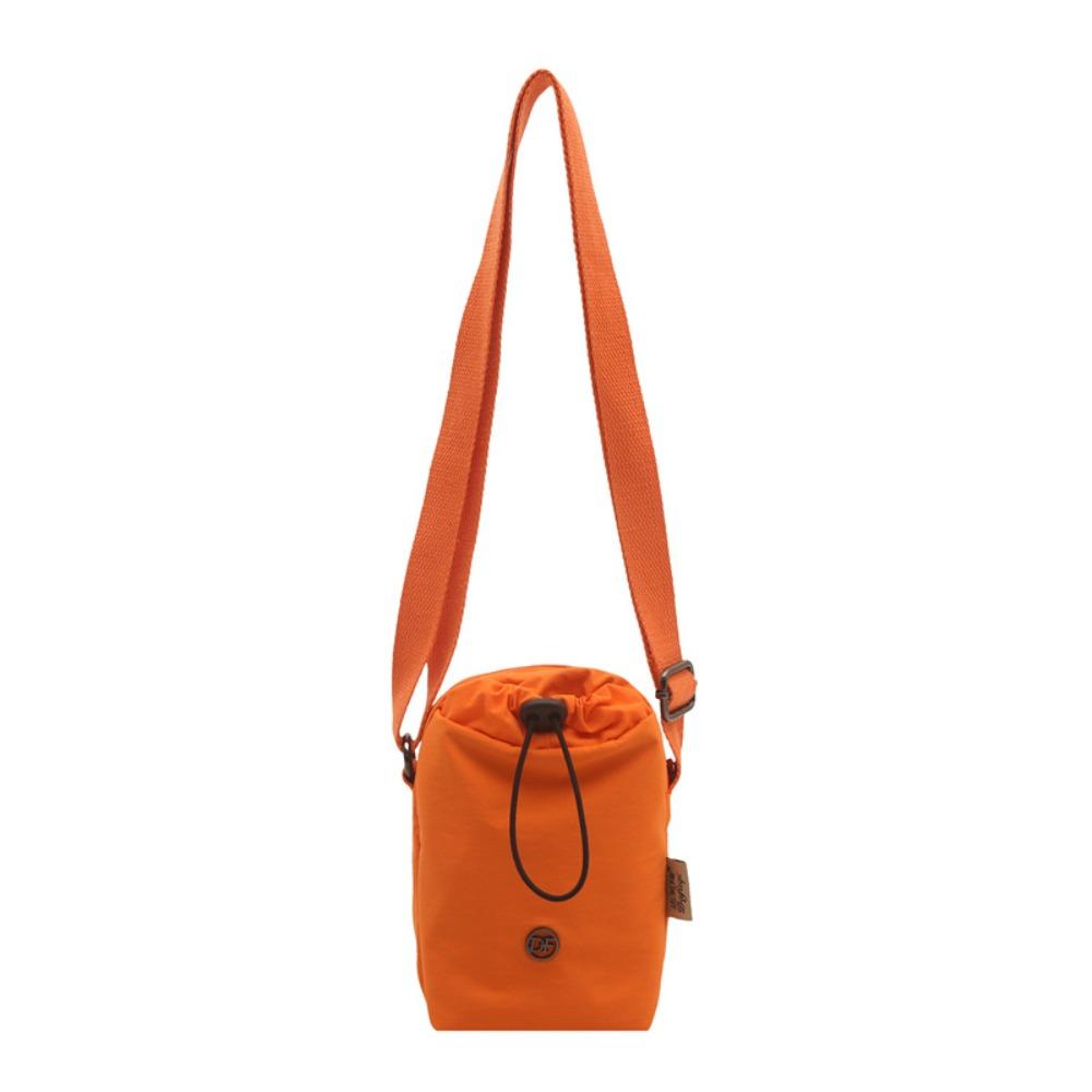 Multifunctional Drawstring Small Square Bag Zipper Water Bottle Bag Single Shoulder Bag  Girls