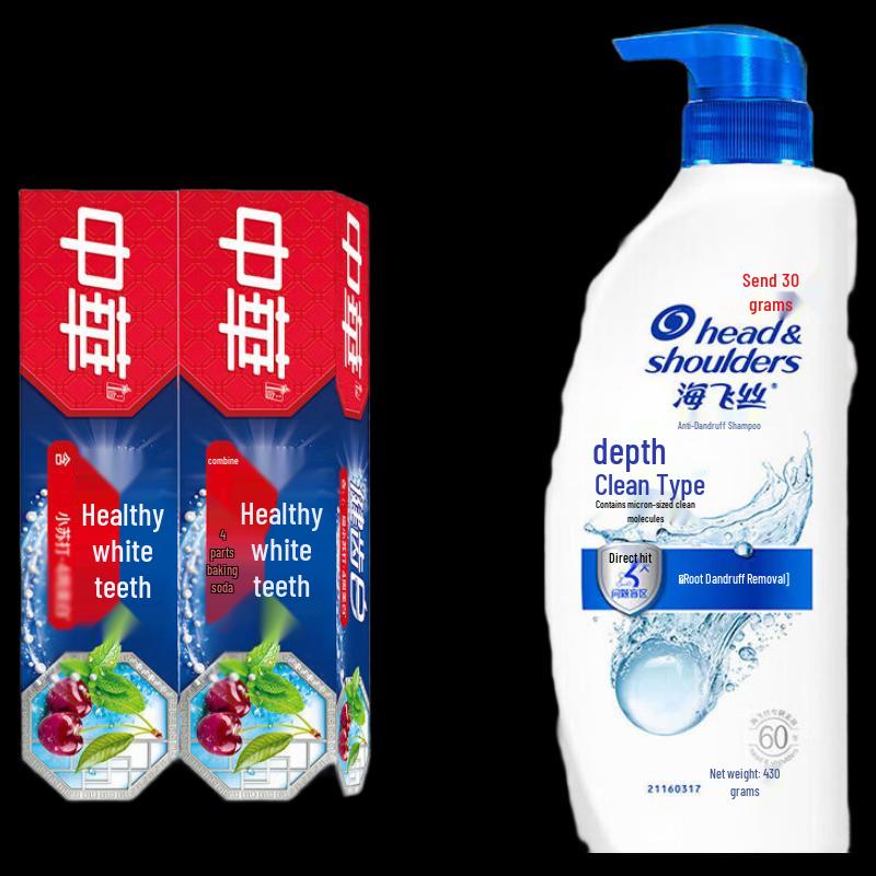 Zhonghua Healthy Teeth Whitening Toothpaste & Anti-Dandruff Shampoo Set