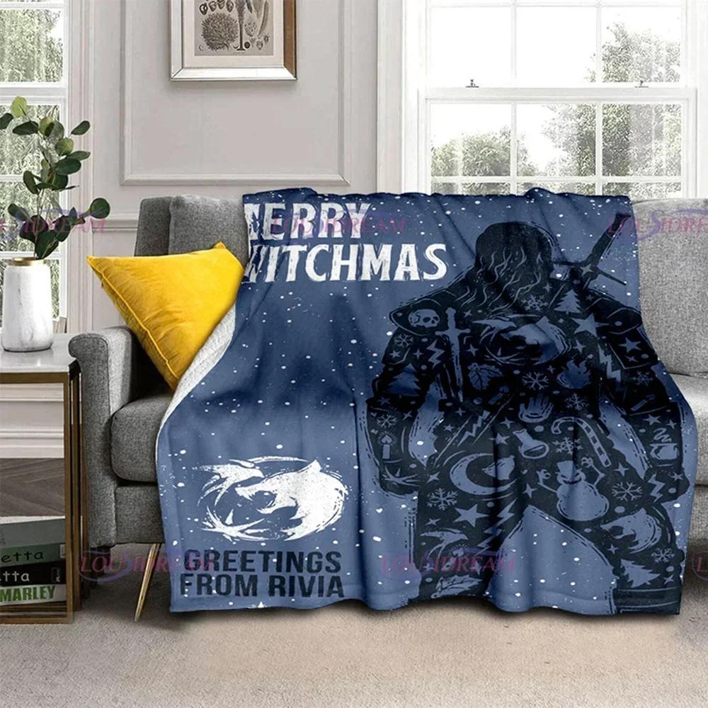 Coperta con Stampa 3D di Lupo Gioco W-Witcher Coperte da Divano per Letti Morbida Calda Coperta Plaid Lupi che Corrono Coperta da Lancio Coperta in Flanella