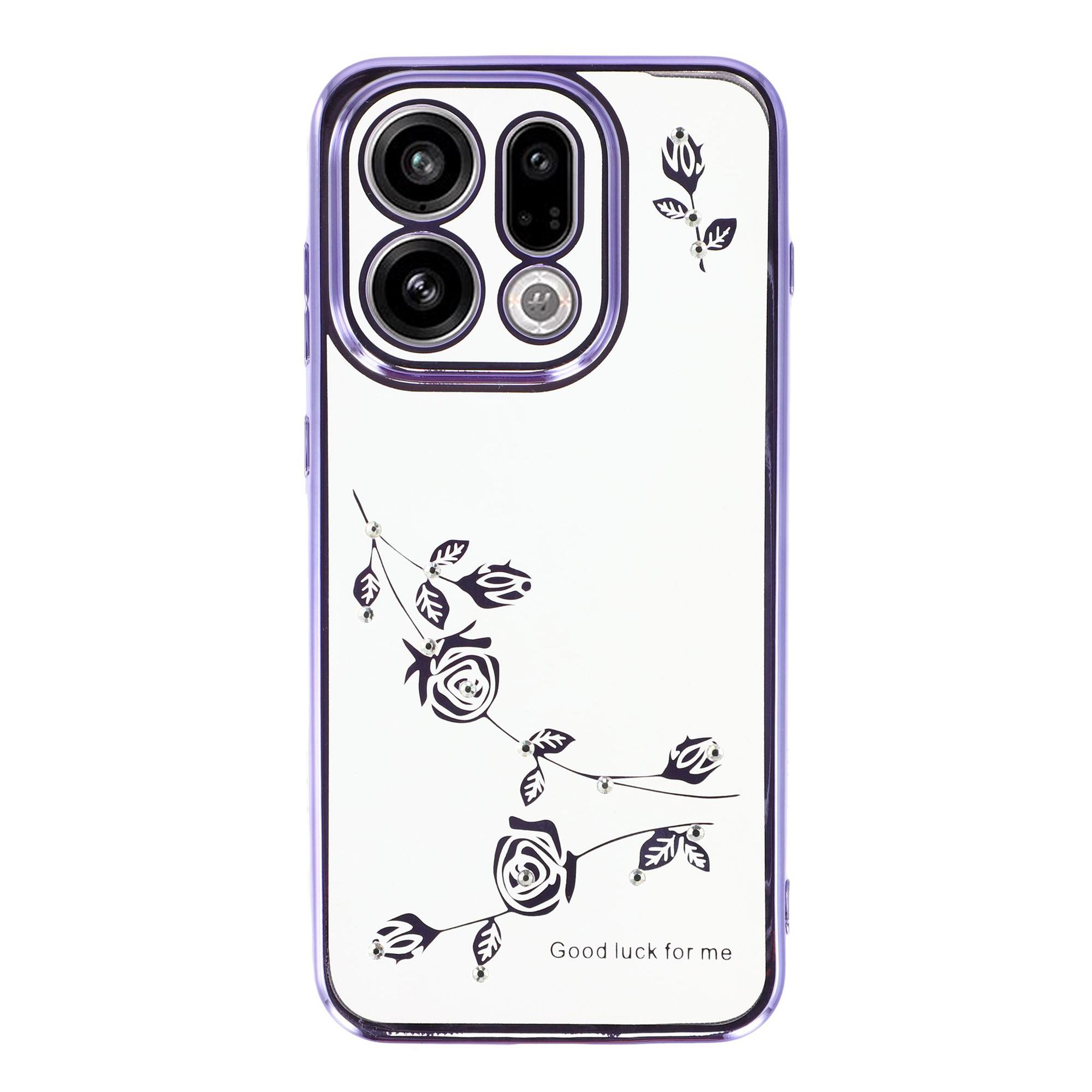 

KADEM For Oppo Find X9 5G Case Flower Rhinestone Decor TPU Phone Cover