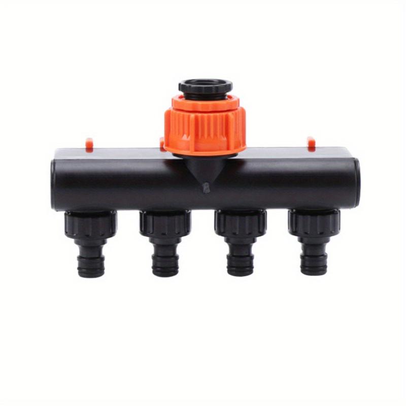 1pc, 4-Way Garden Hose Dispenser, Diverter, Faucet Hose Connector, Hose Moisture Dispenser With 4 Individual Switches For Outdoo