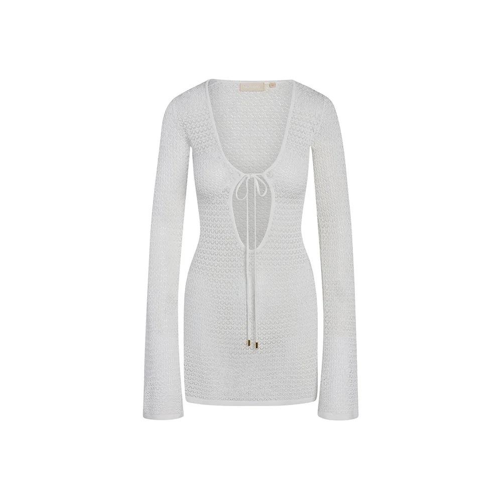 6-farbiger Strick-Cardigan mit langen Ärmeln - Europäischer & Amerikanischer Strandstil Sonnenschutz Cover-Up