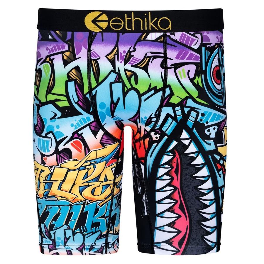 

Чоловіча дихаюча квадратна білизна ETHIKA: Модні спортивні труси з принтом, плавки для фітнесу, пляжні штани. M EU size (120-140 jin)