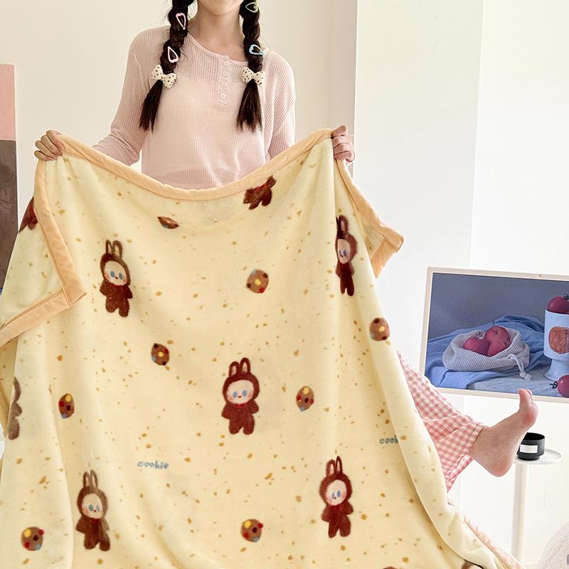 

Плед из молочного бархата с двухсторонней печатью класса А: Утолщенный чехол для дивана с накидкой и кондиционером 150x200cm (approx. 3.5 jin)