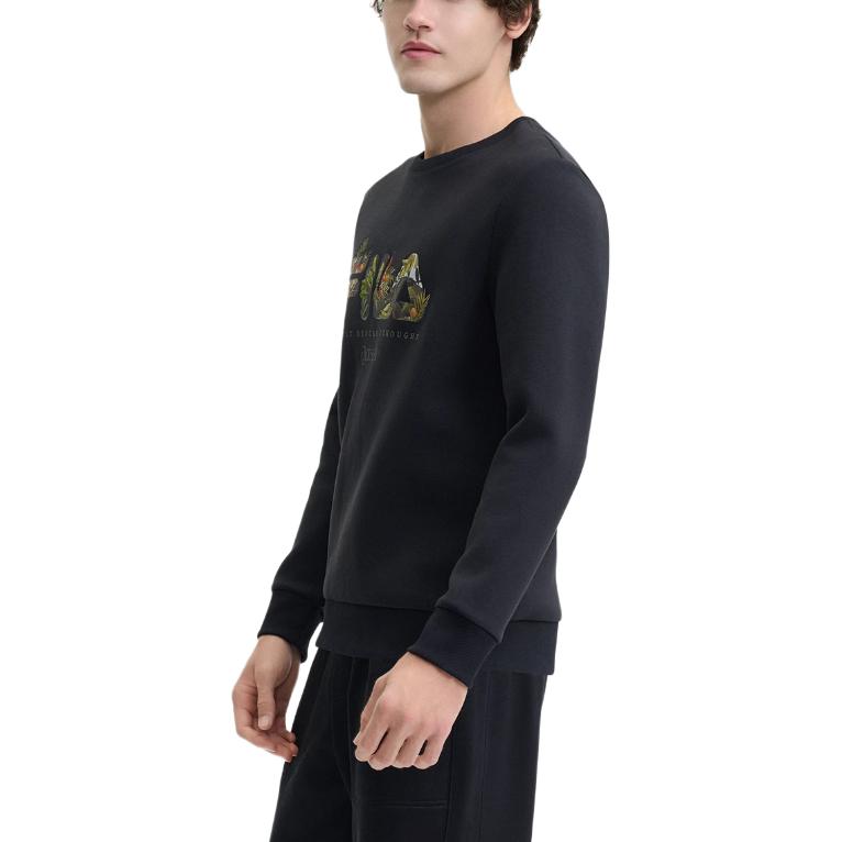 Fila X Rousseau Heritage Series Fashion Simple Comfortable Crew Neck Sweatshirt Men Sweatshirt Black F11M448219F-BK